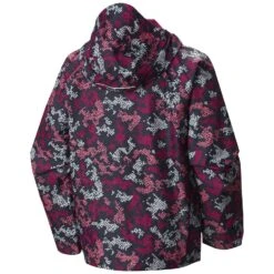 Columbia Kid's Fast & Curious Rain Jacket|-|Veste Manches Longues Fast & Curious Rain Enfant -Columbia Shop COL 1582901 7EHaute 20Pink 20Invizzaprint 7EBack