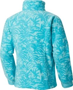 Columbia Benton Springs II Printed Fleece Jacket - Girls|-|Manteau En Laine Polaire Imprimée Benton Springs II - Fille -Columbia Shop COL 1618281 7EGeyser 20Palm 20Leaves 7Eback