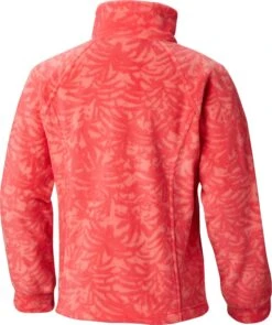 Columbia Benton Springs II Printed Fleece Jacket - Girls|-|Manteau En Laine Polaire Imprimée Benton Springs II - Fille -Columbia Shop COL 1618281 7EHot 20Coral 20Palm 20Leaves 7EBack a4f73b74 7b6c 4091 9132 97adbd8629e8