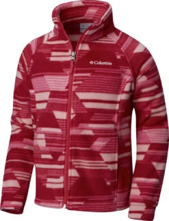 Columbia Benton Springs II Printed Fleece Jacket - Girls|-|Manteau En Laine Polaire Imprimée Benton Springs II - Fille -Columbia Shop COL 1618281 7EPomegranate 20Geo 20Print