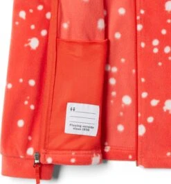 Columbia Benton Springs II Full Zip Fleece Sweatshirt - Toddler Girls|-|Chandail En Molleton à Glissière Pleine Longueur Benton Springs II - Toute Petite Fille -Columbia Shop COL 1618282 7E 7EDetail2 20Bright 20Poppy 20Splattery 20Polkadot