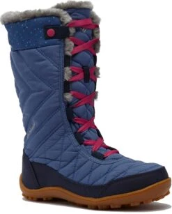 Columbia Minx Mid III Print Omni-Heat Winter Boots - Youth|-|Minx Mid III Print Omni-Heat Winter Boots - Jeune -Columbia Shop COL 1790121 7EBluebell 20 20Pink 20Ice