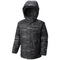 Columbia Mighty Mogul Jacket - Boy's|-|Manteau Mighty Mogul - Garçon -Columbia Shop COL 1801061 7EShark 20Geo 20Print 7EHood