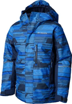 Columbia Mighty Mogul Jacket - Boy's|-|Manteau Mighty Mogul - Garçon -Columbia Shop COL 1801061 7ESuper 20Blue 20Geo 20Print