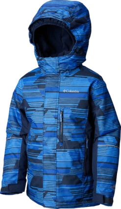 Columbia Mighty Mogul Jacket - Boy's|-|Manteau Mighty Mogul - Garçon -Columbia Shop COL 1801061 7ESuper 20Blue 20Geo 20Print 7EHood