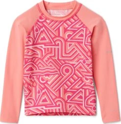 Columbia Sandy Shores Printed Long Sleeve Sunguard - Toddler Girls|-|Maillot De Surf à Manches Longues Et Imprimé Sandy Shores - Toute Petite Fille -Columbia Shop COL 1833162 7ECactus 20Pink 20Geo 20Elements 20 20Salmon