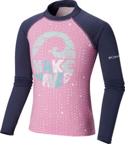 Columbia Sandy Shores Printed Long Sleeve Sunguard - Toddler Girls|-|Maillot De Surf à Manches Longues Et Imprimé Sandy Shores - Toute Petite Fille -Columbia Shop COL 1833162 7EOrchid 20Dots