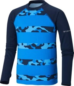 Columbia Sandy Shores Printed Long Sleeve Sunguard - Toddler Girls|-|Maillot De Surf à Manches Longues Et Imprimé Sandy Shores - Toute Petite Fille -Columbia Shop COL 1833162 7ESuper 20Blue 20Camo