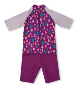 Columbia Sandy Shores Sunguard Suit - Toddler|-|Combinaison De Surf Sandy Shores - Tout-petit -Columbia Shop COL 1833181 7EBerry 20Jam 20Rain 20Drops 20 20Pale 20Lilac