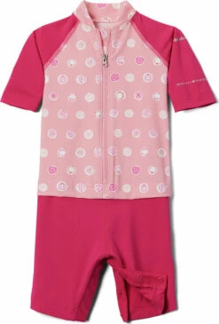 Columbia Sandy Shores Sunguard Suit - Toddler|-|Combinaison De Surf Sandy Shores - Tout-petit -Columbia Shop COL 1833181 7EPink 20Orchid 20Polka 20Pets