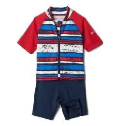 Columbia Sandy Shores Sunguard Suit - Infant|-|Combinaison De Surf Sandy Shores - Nourrisson -Columbia Shop COL 1833182 7ECollegiate 20Navy 20Texture 20Stripe 20 20Moutain 20Red