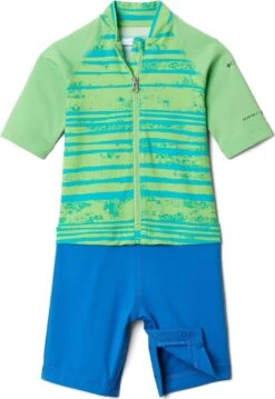 Columbia Sandy Shores Sunguard Suit - Infant|-|Combinaison De Surf Sandy Shores - Nourrisson -Columbia Shop COL 1833182 7EGreen 20Boa 20Texture 20Stripe 20 20Green 20Boa