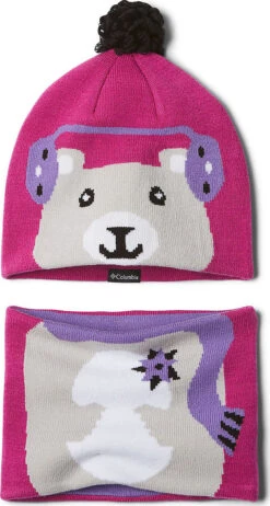 Columbia Snow More Hat And Gaiter Set - Youth|-|Snow More Hat And Gaiter Set - Jeune -Columbia Shop COL 1865961 7EPink 20Ice 20Bear