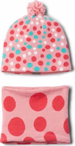 Columbia Snow More Hat And Gaiter Set - Youth|-|Snow More Hat And Gaiter Set - Jeune -Columbia Shop COL 1865961 7EPink 20Orchid 20Dots 20Print