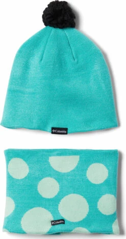 Columbia Snow More Hat And Gaiter Set - Youth|-|Snow More Hat And Gaiter Set - Jeune -Columbia Shop COL 1865961 7E 7Eback 20Dolphin 20Dots 20Print 37386728 ea67 4980 94b2 1c991daab8d2