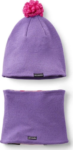 Columbia Snow More Hat And Gaiter Set - Youth|-|Snow More Hat And Gaiter Set - Jeune -Columbia Shop COL 1865961 7E 7Eback 20Grape 20Gum 20Penguin