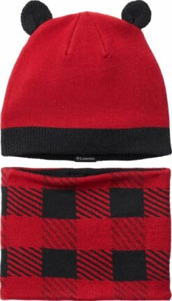 Columbia Snow More II Hat And Gaiter Set - Toddler|-|Ensemble Tuque Et Guêtres Snow More II - Tout-Petit -Columbia Shop COL 1976491 7E 7EBack 20Mountain 20Red 20Check