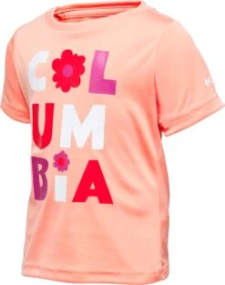 Columbia Mirror Creek Short Sleeve Graphic T-Shirt - Toddler Girls|-|T-shirt à Manches Courtes Mirror Creek - Toute-petite Fille -Columbia Shop COL 1989702 7E 7EStudio 20Side 20Coral 20Reef 20Flowery 20Type