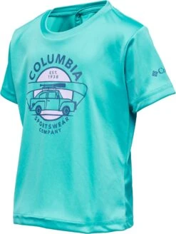 Columbia Mirror Creek Short Sleeve Graphic T-Shirt - Toddler Girls|-|T-shirt à Manches Courtes Mirror Creek - Toute-petite Fille -Columbia Shop COL 1989702 7E 7EStudio 20Side 20Geyser 20 20Journey 20To 20Fun 20Graphic